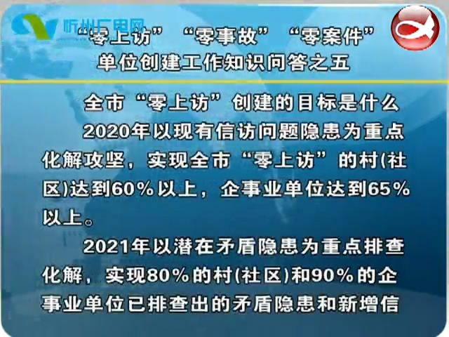 “零上访”“零事故”“零案件”单位创建工作知识问答之五​