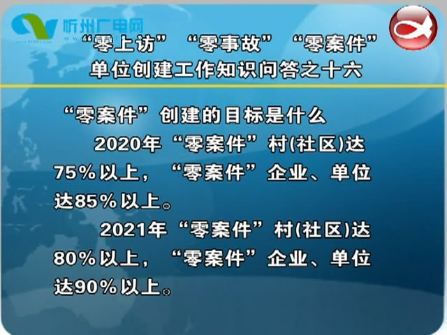 “零上访”“零事故”“零案件”单位创建工作知识问答之十六​