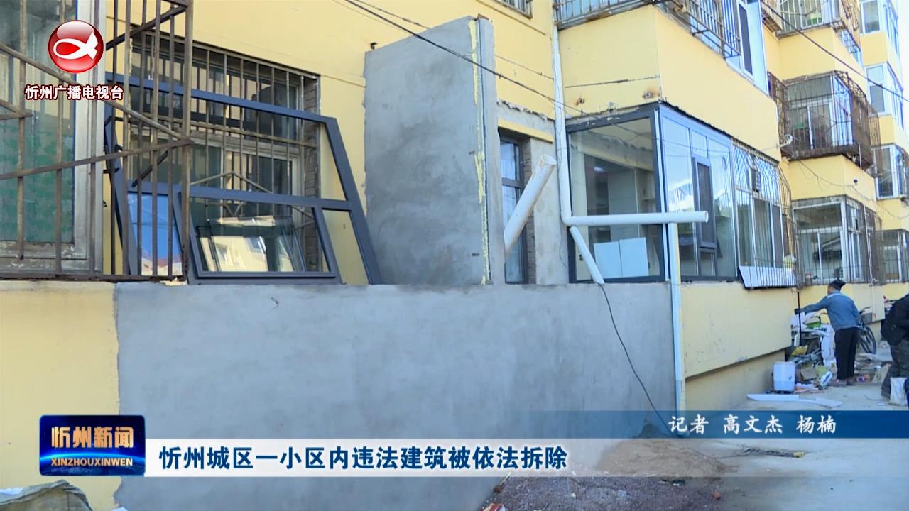 忻州城区一小区内违法建筑被依法拆除​